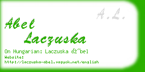 abel laczuska business card